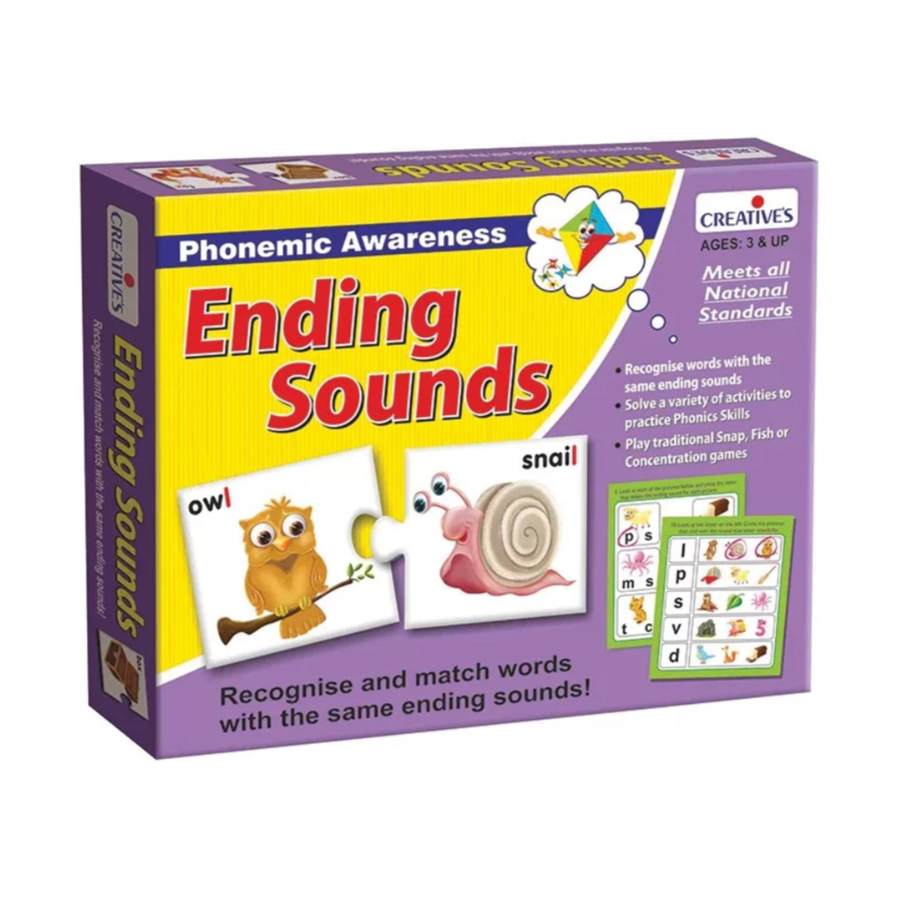 Creative Ending Sounds – A Fun & Engaging Learning Tool to Strengthen Phonemic Awareness and Early Reading Skills