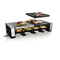 Silver Crest 1400W Non-Stick Raclette Grill with Marble Stone Plate – Double-Sided Aluminum Grill & Hot Stone Plate Silver Crest 1400W Non-Stick Raclette Grill with Marble Stone Plate – Double-Sided Aluminum Grill & Hot Stone Plate