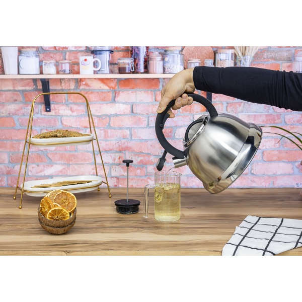 Zilan Stainless Steel Whistling Kettle, 3.5L Capacity, Durable High-Quality Stainless Steel Body, Heat-Resistant Handle, Classic Whistling Feature for Boiling Water, Model ZLN1306 Zilan Stainless Steel Whistling Kettle, 3.5L Capacity, Durable High-Quality Stainless Steel Body, Heat-Resistant Handle, Classic Whistling Feature for Boiling Water, Model ZLN1306