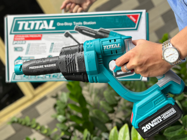 Total Li-Ion Pressure Washer 20V – Powerful Cordless Pressure Washer for Efficient Cleaning with 20V Lithium-Ion Battery, Compact Design, High-Pressure Water Jet Total Li-Ion Pressure Washer 20V – Powerful Cordless Pressure Washer for Efficient Cleaning with 20V Lithium-Ion Battery, Compact Design, High-Pressure Water Jet