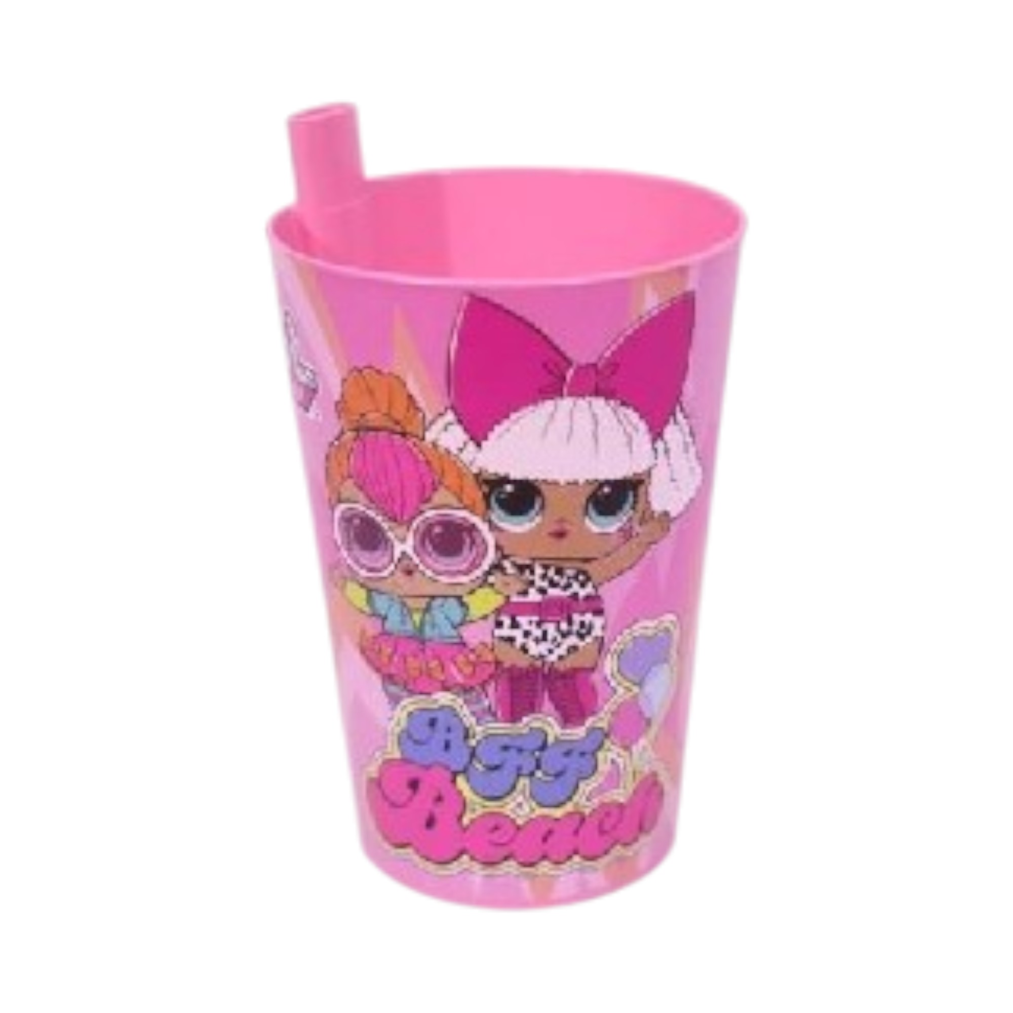 LOL Surprise! 340cc Licensed Straw Cup – Stylish & Colorful Kids’ Drinking Cup, BPA-Free Durable Plastic, Spill-Resistant Lid, Reusable Straw, Perfect for School, Home, or On-the-Go