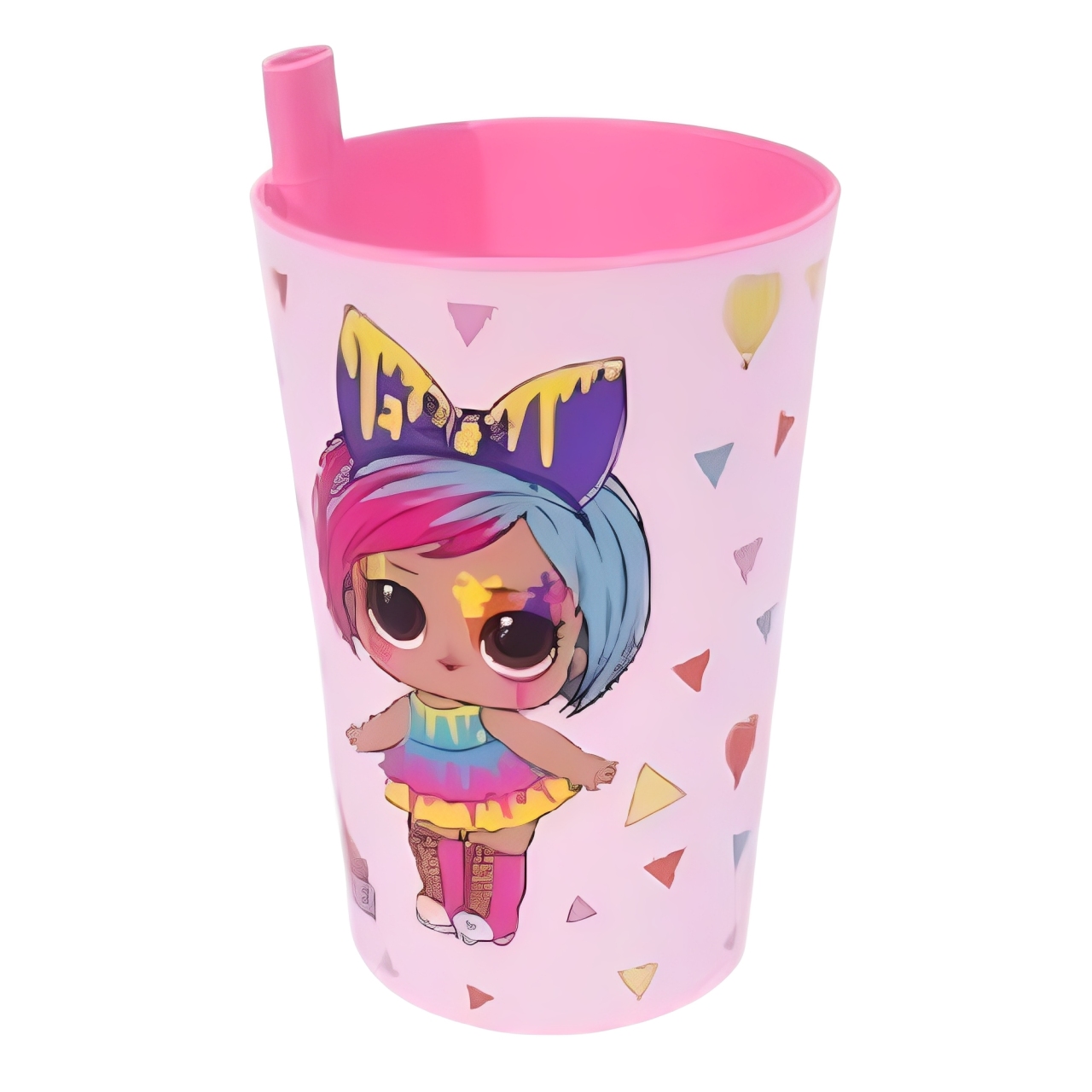 LOL Surprise 340cc Straw Cup – Colorful, Durable, BPA-Free Kids Drinkware with Leak-Resistant Lid and Reusable Straw – Perfect for School, Travel, and Everyday Use