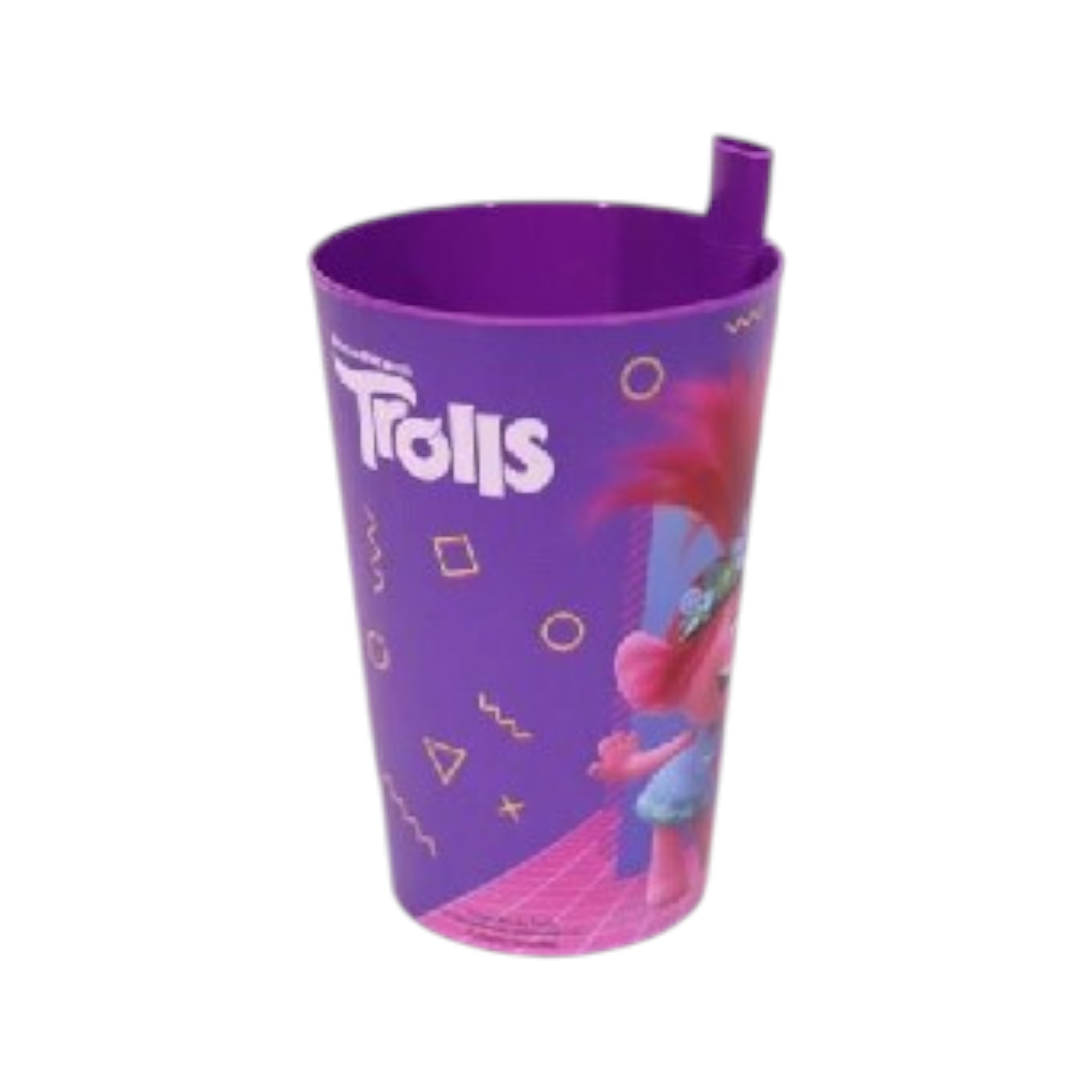 Trolls 340cc Tumbler Cup – Colorful, BPA-Free Kids Drinkware with Secure Lid and Reusable Straw – Perfect for School, Travel, and Everyday Hydration