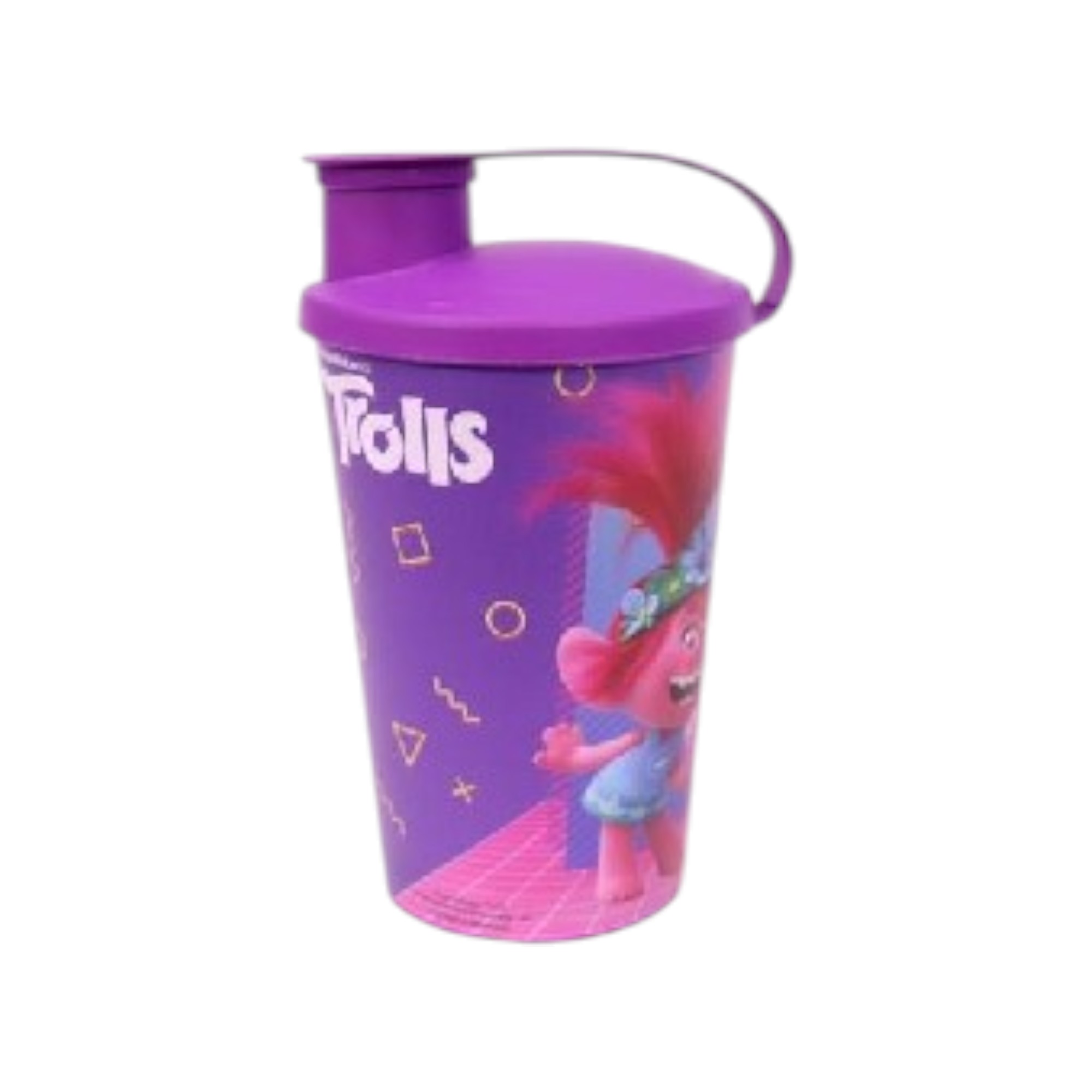 Trolls 340cc Licensed Glass Cup – Colorful & Fun Kids’ Drinking Glass, Durable Food-Safe Glass Material, Vibrant Character Print, Perfect for Everyday Use at Home, School, or Parties