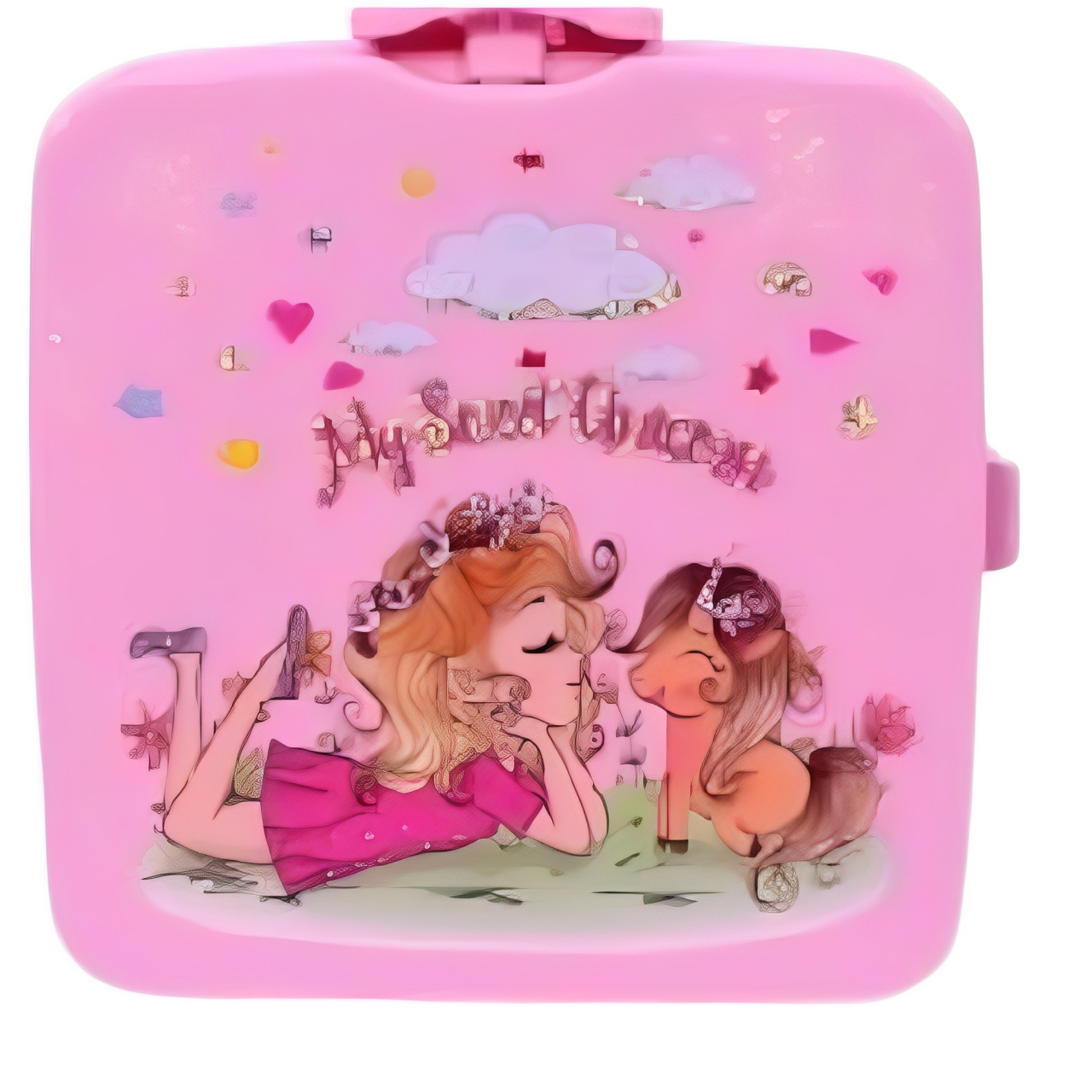 Unicorn Girl School Lunch Box – Magical & Colorful Kids’ Food Container, Durable BPA-Free Plastic, Spacious & Lightweight Design with Secure Lid, Perfect for School, Picnics, and On-the-Go Meals