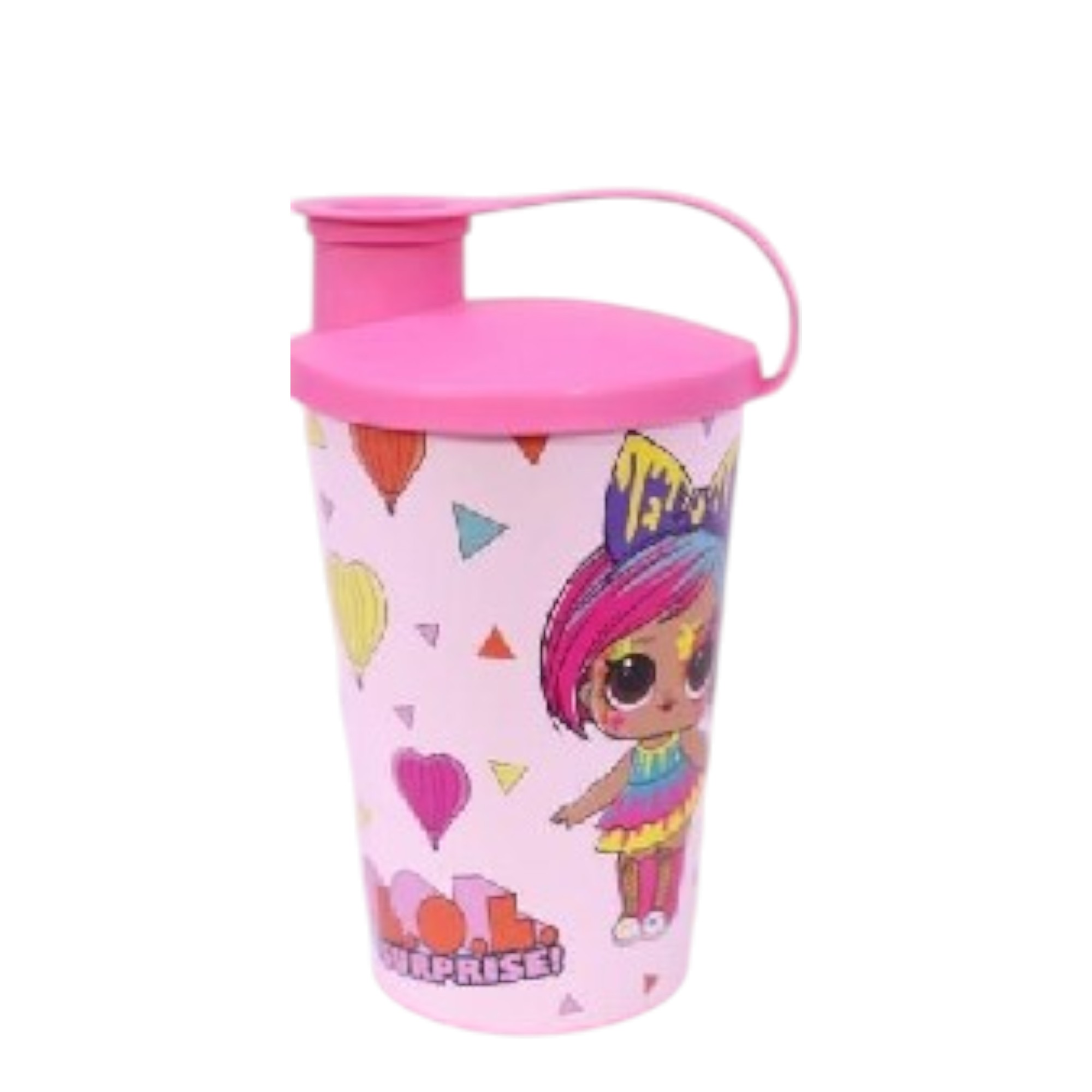 LOL Surprise! Splatter Design 340cc Licensed Glass Cup – Stylish & Colorful Kids’ Drinking Glass, Durable High-Quality Glass Material, Fun Printed Design