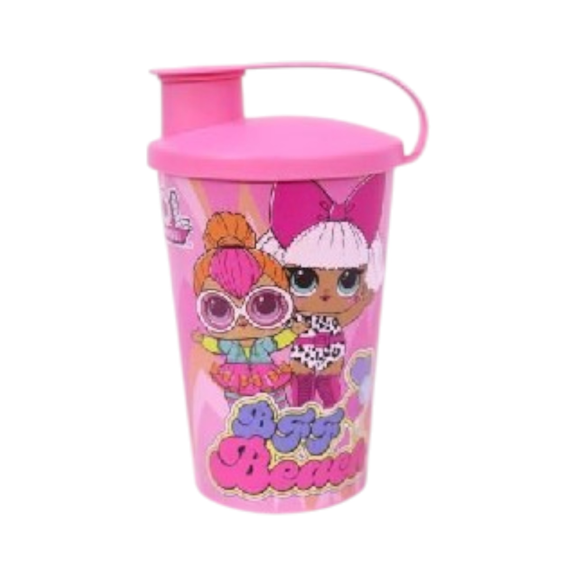 LOL Surprise! 340cc Licensed Glass Cup – Trendy & Colorful Kids’ Drinking Glass, Durable Food-Safe Glass Material, Vibrant Character Print