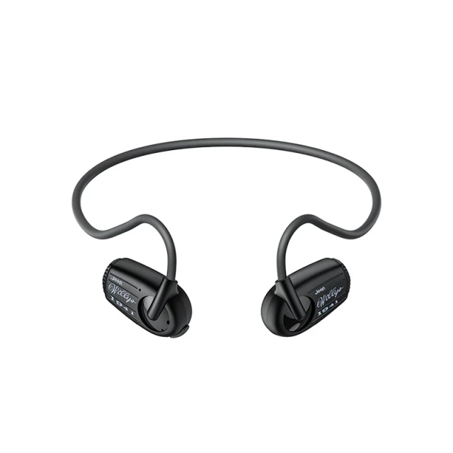 Jeep JP-EC002 Bluetooth Earphones – 281 Black | IPX6 Waterproof, Non-Hole Hanging Neck Design, 15.4mm Air Conduction Unit, Bluetooth 5.3, Magnetic Contact Charging, Up to 15 Hours Playtime
