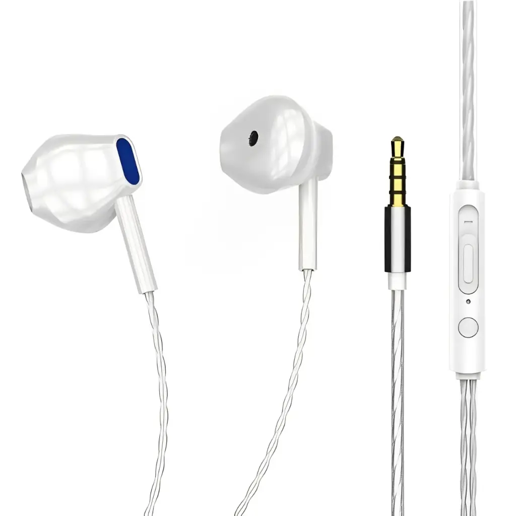 Moxom MX‑EP13 Hi‑Fi Stereo In‑Ear Earphones — 14 mm Dynamic Driver, 3.5 mm Gold‑Plated Jack, Deep‑Bass Acoustics & Noise‑Isolating Ergonomic Fit for Music, Calls & Gaming