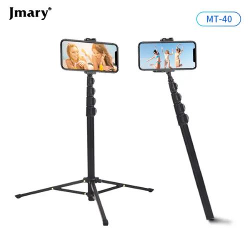 JMARY MT-40 2-in-1 Extendable Tripod Stand – Monopod & Selfie Stick Tripod with 5-Section Adjustable Legs, 44cm–151.5cm Height Range, 3kg Load Capacity, Lightweight Foldable Design JMARY MT-40 2-in-1 Extendable Tripod Stand – Monopod & Selfie Stick Tripod with 5-Section Adjustable Legs, 44cm–151.5cm Height Range, 3kg Load Capacity, Lightweight Foldable Design
