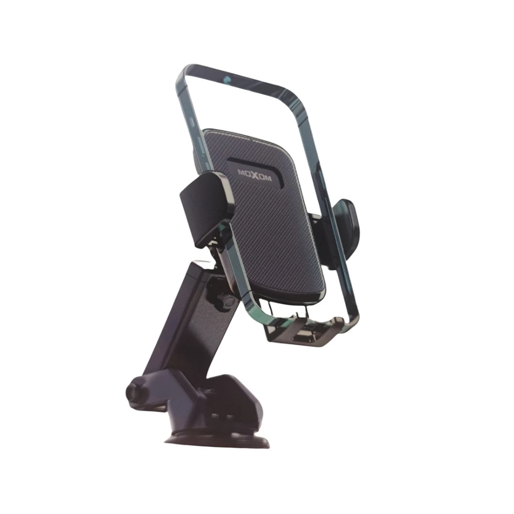 MOXOM MX-VS47 Mobile Car Mount with Adjustable Hooks – Heavy-Duty Aluminum Alloy Dashboard & Windshield Holder with 360° Rotating Adjustable Head, Anti-Slip Design