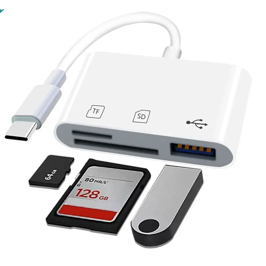 MOXOM MX-AX52 3-in-1 to Lightning OTG Adapter Lightning Interface Supports Fast Charging & PD Technology USB, Charging & Audio Functions 3A Max Output Compact 120mm Length Durable ABS Material