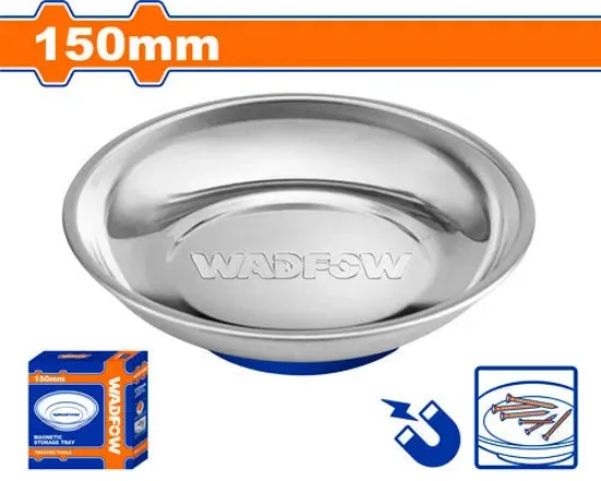 150mm Magnetic Parts Tray with Rubber-Covered Base – Stainless Steel Magnetic Bowl for Secure Storage of Screws, Nuts, Bolts, and Small Metal Parts – Anti-Slip Design