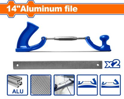 14" Aluminum Plate File Set – Includes 1 Bracket Handle + 2 Medium-Tooth Blades – Durable Carbon Steel Filing Tool for Aluminum and Soft Metals – Dual Hole Design 14" Aluminum Plate File Set – Includes 1 Bracket Handle + 2 Medium-Tooth Blades – Durable Carbon Steel Filing Tool for Aluminum and Soft Metals – Dual Hole Design
