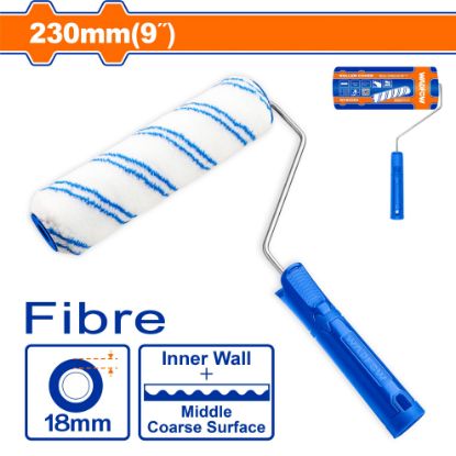 Heavy-Duty 9" Microfibre Paint Roller with 18mm Fibre Height and 8mm Central Shank – Includes Ergonomic Handle, 1 Roller Cover & 4 Assistant Shanks – Ideal for Exterior Wall Applications
