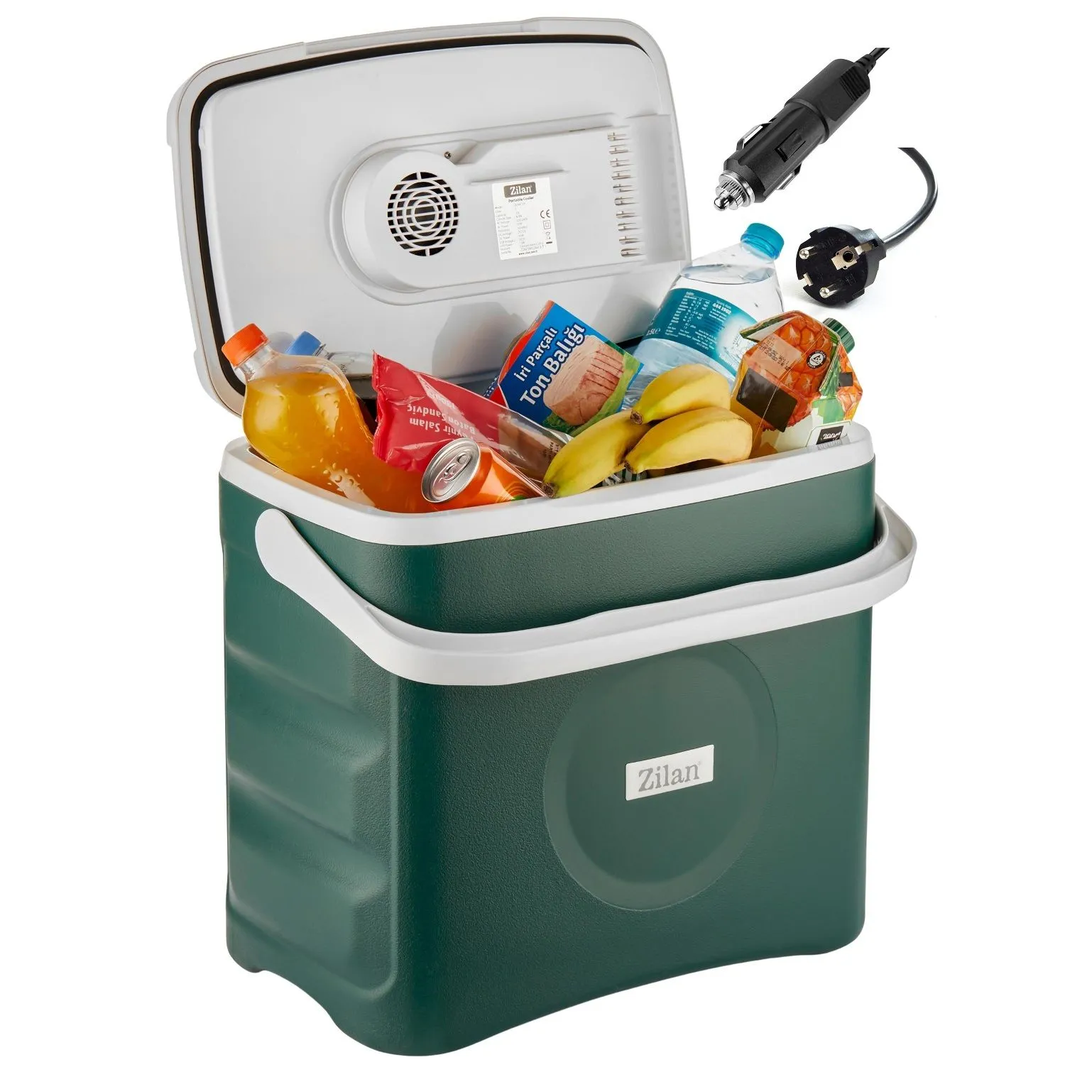 Zilan Portable Cool Box 33 Liters ZLN4759 – Multi-Function Cool & Warm Electric Car and Home Cooler with Peltier Cooling System, 12V/230V Dual Power
