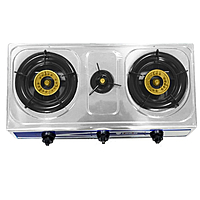 Happy Home HH3 Stainless Steel 3-Burner Gas Stove – Heavy-Duty & Portable Triple Burner Gas Cooker for Home, Kitchen, Outdoor, and Commercial Cooking