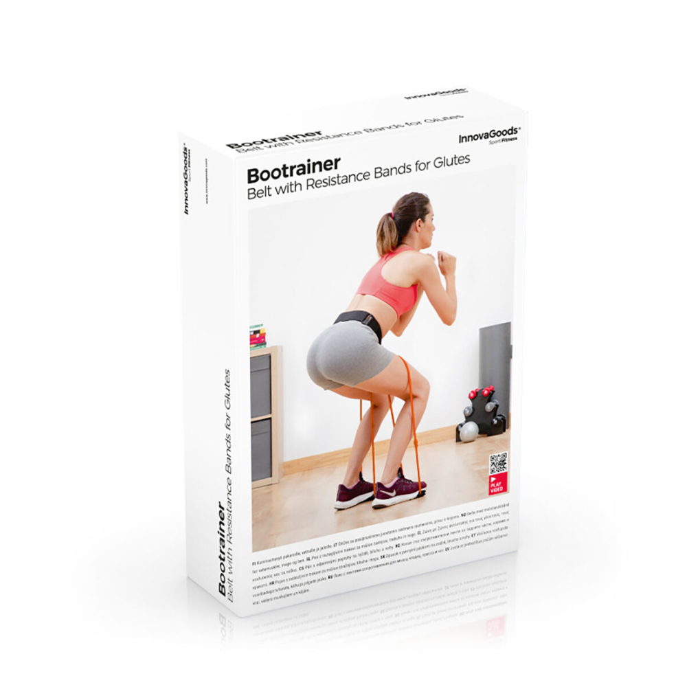 InnovaGoods Belt With Resistance Bands For Glutes And Exercise Guide Bootrainer, V0103038 InnovaGoods Belt With Resistance Bands For Glutes And Exercise Guide Bootrainer, V0103038