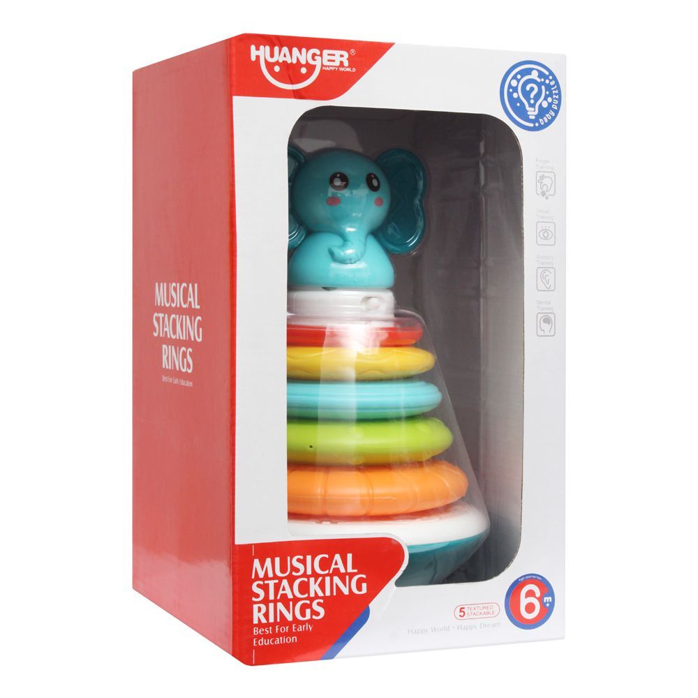 Huanger Musical Stacking Rings Toy – Colorful Educational Toy with Music, Lights