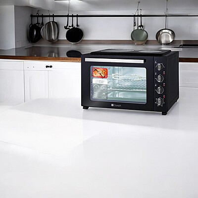 Dorsh 48L Electric Oven with Built-in Hob DH-07850 โ Multi-Function Cooking with Convection, Double Hot Plates, Adjustable Temperature Control, Timer & Double Glass Door Dorsh 48L Electric Oven with Built-in Hob DH-07850 โ Multi-Function Cooking with Convection, Double Hot Plates, Adjustable Temperature Control, Timer & Double Glass Door