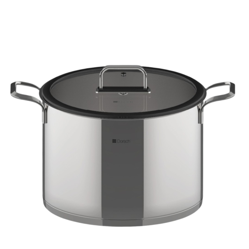 Steel Pro DH-03828 32 cm 17L Stainless Steel Cookware – Premium 18/8 Durable Pot with Lid, Non-Reactive Interior for Cooking, Boiling, and Stewing Steel Pro DH-03828 32 cm 17L Stainless Steel Cookware – Premium 18/8 Durable Pot with Lid, Non-Reactive Interior for Cooking, Boiling, and Stewing