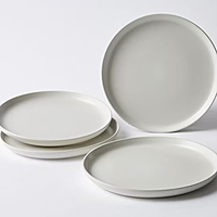 Van Well Mika Porcelain OffWhite , Set of 6 Medium Cake Plates (diameter 20.4 x height 1.7 cm.) Van Well Mika Porcelain OffWhite , Set of 6 Medium Cake Plates (diameter 20.4 x height 1.7 cm.)