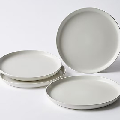 Van Well Mika Porcelain OffWhite , Set of 6 Medium Cake Plates (diameter 20.4 x height 1.7 cm.)