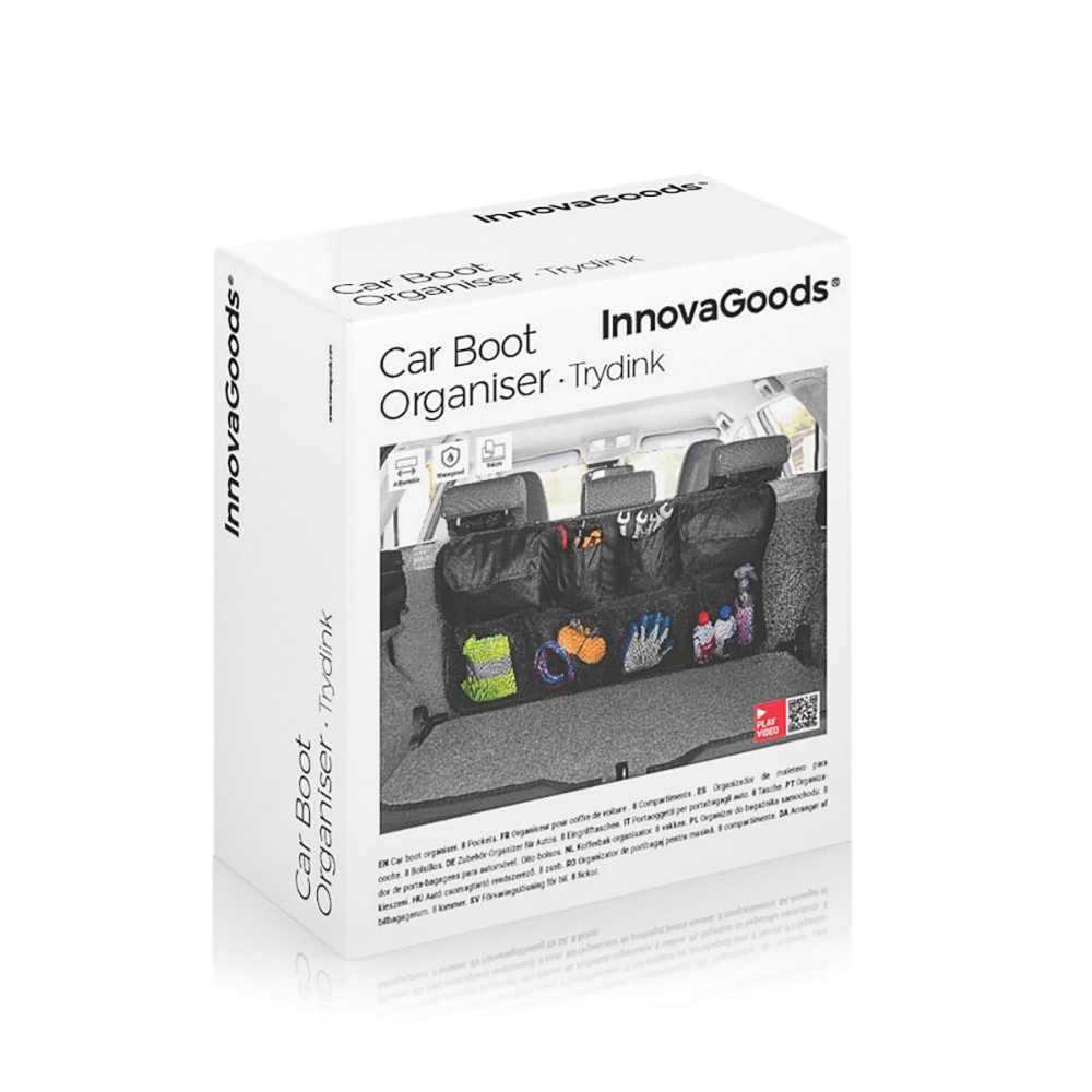 InnovaGoods Car Boot Organiser Trydink, V0103675, Durable, high-quality fabric (typically Oxford fabric), Typically available in a variety of colors (commonly black or grey) InnovaGoods Car Boot Organiser Trydink, V0103675, Durable, high-quality fabric (typically Oxford fabric), Typically available in a variety of colors (commonly black or grey)