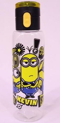 Minions Bottle with Hanger 500cc – Fun & Colorful BPA-Free Kids Water Bottle with Adjustable Carry Strap | Durable, Leak-Proof, Lightweight Hydration Bottle for School and Sports