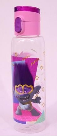 Trolls Bottle with Hanger 500cc – Colorful BPA-Free Kids Water Bottle with Adjustable Carry Strap | Durable, Leak-Proof, Lightweight Hydration Bottle for School, Sports and Travel