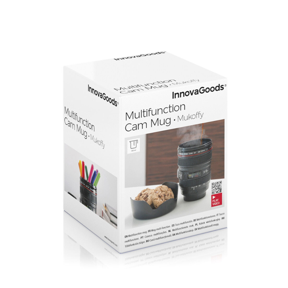 InnovaGoods Multifunction Mug With Lid Mukoffy, V0103589, High-quality stainless steel or BPA-free plastic (exact material may vary),Approximately 18 x 10 cm (exact dimensions may vary) InnovaGoods Multifunction Mug With Lid Mukoffy, V0103589, High-quality stainless steel or BPA-free plastic (exact material may vary),Approximately 18 x 10 cm (exact dimensions may vary)