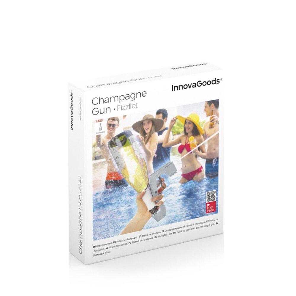 InnovaGoods Champagne And Beer Gun Fizzllet, V0103577, High-quality plastic and stainless steel components, Approximately 30 x 10 x 10 cm (exact dimensions may vary) InnovaGoods Champagne And Beer Gun Fizzllet, V0103577, High-quality plastic and stainless steel components, Approximately 30 x 10 x 10 cm (exact dimensions may vary)