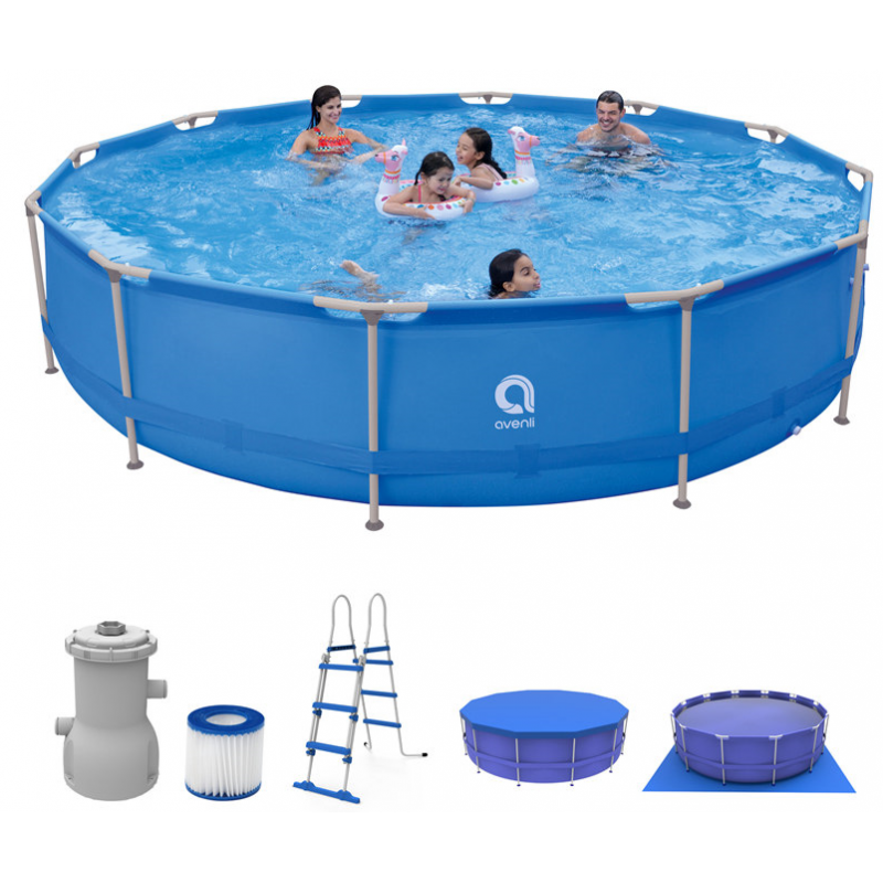 Jilong Avenli Frame Plus Round Pool Set with Filter Pump & Ladder - 450×122cm | 17802EU