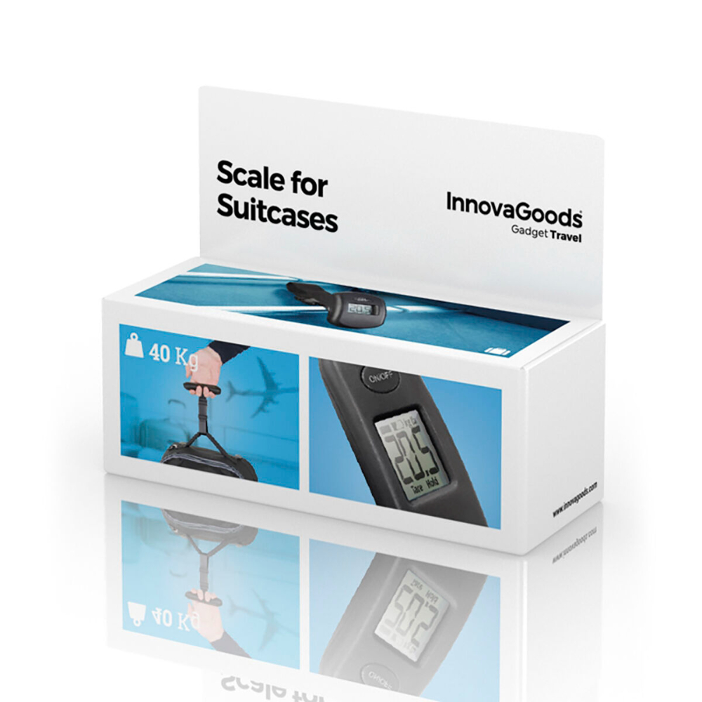 InnovaGoods Scale For Suitcases, V0100735, Durable plastic with a digital display, Approximately 24 x 10 x 4 cm (exact dimensions may vary) InnovaGoods Scale For Suitcases, V0100735, Durable plastic with a digital display, Approximately 24 x 10 x 4 cm (exact dimensions may vary)