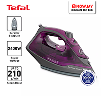 Tefal Express Steam 2600W Iron with Ceramic Soleplate, Fast Heat-Up, Anti-Drip and Anti-Scale Features for Effortless Wrinkle Removal and Smooth Ironing Results Tefal Express Steam 2600W Iron with Ceramic Soleplate, Fast Heat-Up, Anti-Drip and Anti-Scale Features for Effortless Wrinkle Removal and Smooth Ironing Results