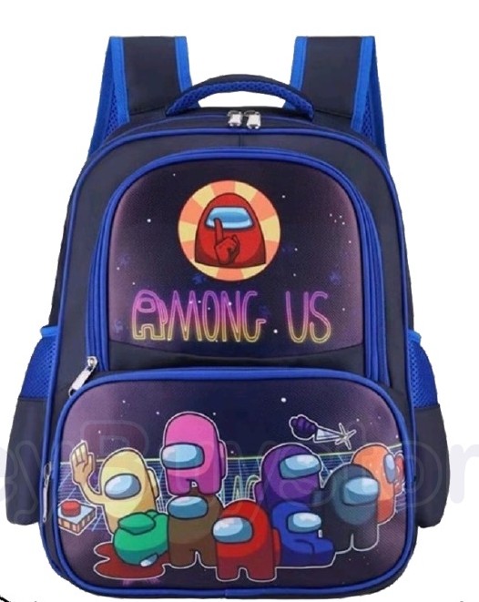 YIWU H Assorted Character Backpack Set for Kids – 18-Inch School Bags in 2 Exciting Designs: Roblox & Among Us – Durable, Spacious, and Lightweight Backpacks with Padded Straps