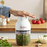 Moulinex Chopper 300W with 400ML Capacity, Stainless Steel Blades, One-Touch Operation, and Compact Design for Effortless Chopping of Vegetables, Meat, Herbs Moulinex Chopper 300W with 400ML Capacity, Stainless Steel Blades, One-Touch Operation, and Compact Design for Effortless Chopping of Vegetables, Meat, Herbs
