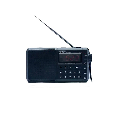 Hay-Power Portable Solar Flashlight Digital Display Radio NS2046S – AM/FM/SW 3-Band Solar Radio with USB/TF Music Player, Rechargeable Battery, and Emergency LED Light for Outdoor