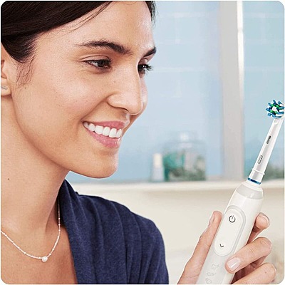 Oral-B Cross Action EB50 Replacement Electric Toothbrush Heads – Advanced Precision Bristles for Superior Plaque Removal, Compatible with Oral-B Rechargeable Handles – Pack of 4