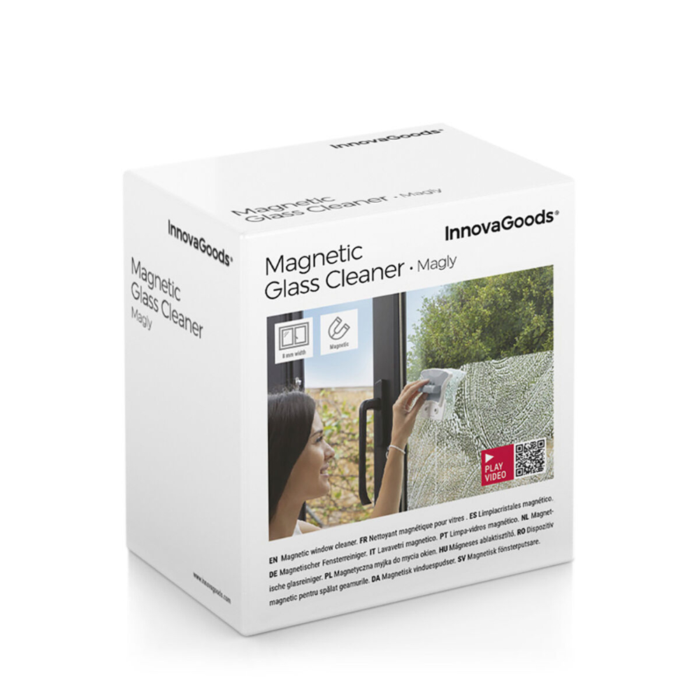 InnovaGoods Magnetic Window Cleaner Magly, V0103711, window cleaning by providing a safe and effective way to reach high or awkwardly positioned glass surfaces. InnovaGoods Magnetic Window Cleaner Magly, V0103711, window cleaning by providing a safe and effective way to reach high or awkwardly positioned glass surfaces.