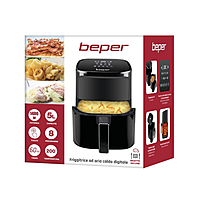 Beper Digital Air Fryer 5L (Roasting, Baking & Grilling), Digital Operating Panel, Touch Sensor, 8 Pre-Set Programmes, Temperature From 80C to 200C, BEP-P101FRI051 Beper Digital Air Fryer 5L (Roasting, Baking & Grilling), Digital Operating Panel, Touch Sensor, 8 Pre-Set Programmes, Temperature From 80C to 200C, BEP-P101FRI051