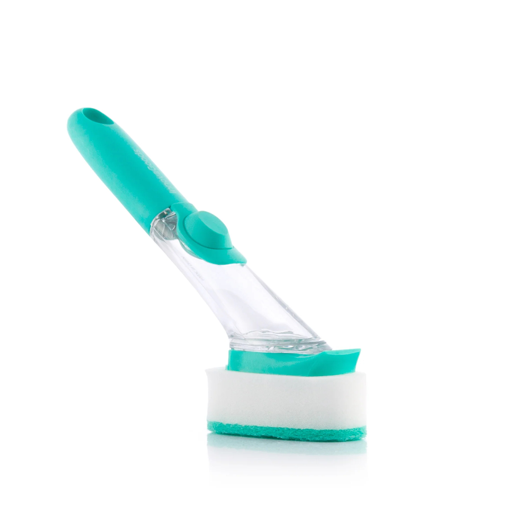 InnovaGoods Scourer Brush With Handle And Soap Dispenser Cleasy, V0103083, an ergonomic handle that provides a comfortable grip, making it easier to tackle tough stains and grime InnovaGoods Scourer Brush With Handle And Soap Dispenser Cleasy, V0103083, an ergonomic handle that provides a comfortable grip, making it easier to tackle tough stains and grime