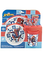 Disney Stor Non Slip 5 Pcs Bicolor Premium Set In Standard Box Spiderman Arachnid Grid, 74785