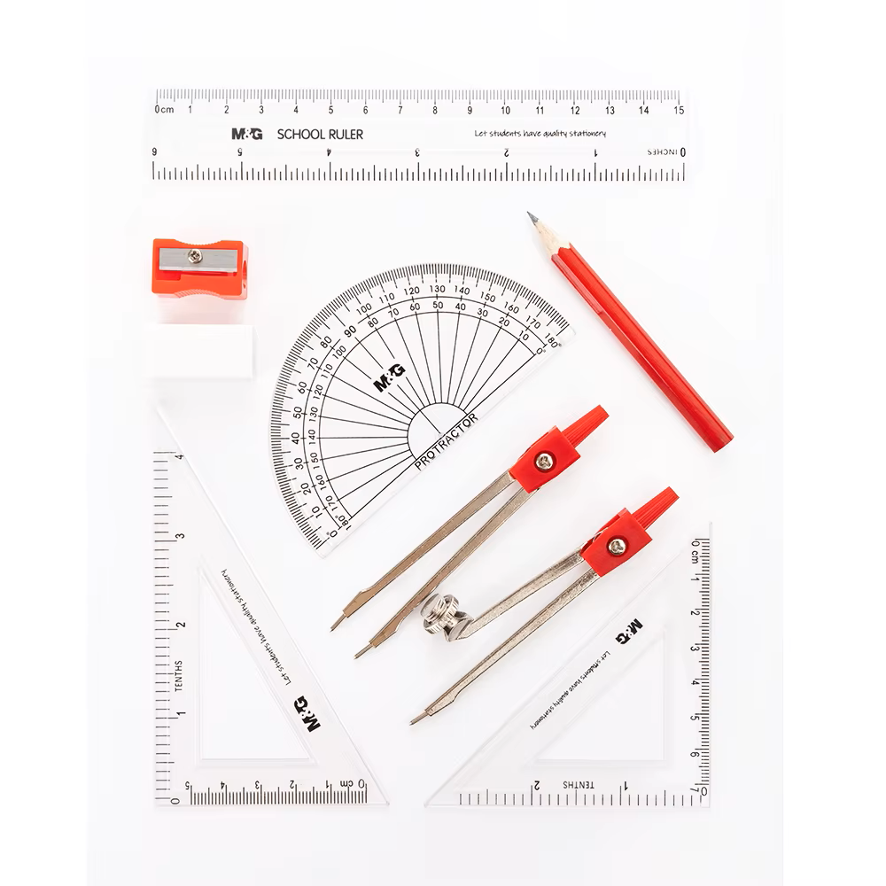 Premium Ruler Set – Multiple Transparent and Durable Rulers Including Straight, Triangle, Protractor, and Flexible Rulers for Accurate Measuring, Drawing, Drafting
