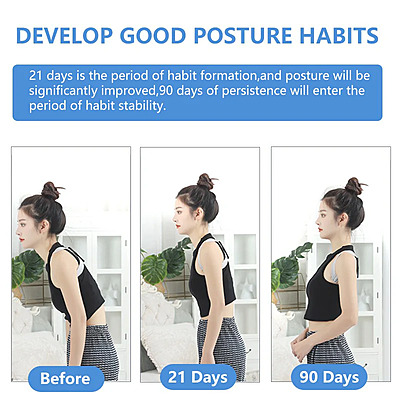 Smart Posture Corrector Back Support Vibrator Correction Belt, Intelligent Induction Appliance with Led Display j-3000 , Adult and Kids