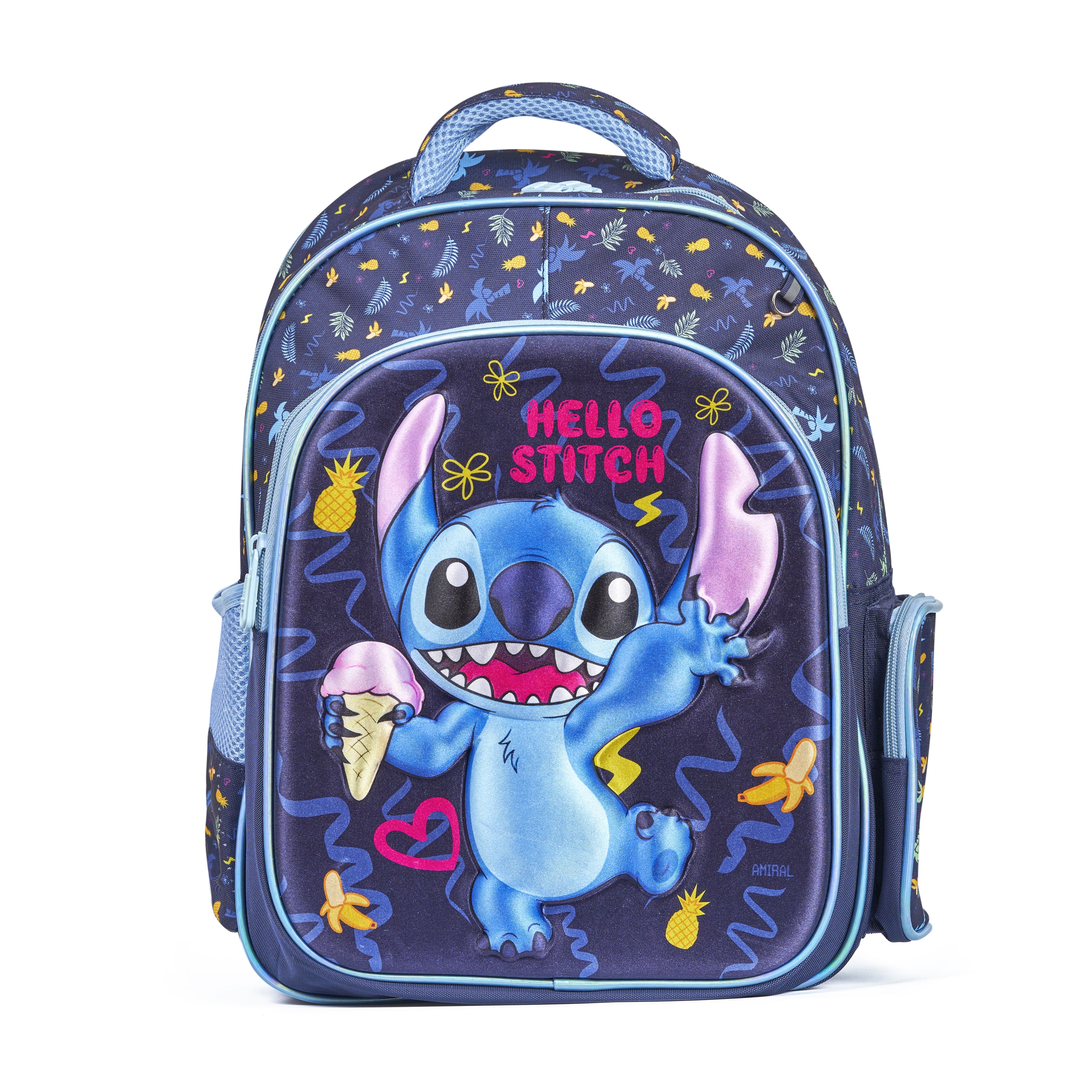 Disney Stitch 3-Piece School Backpack Set 18" with Matching Insulated Lunch Bag & Pencil Case – Large, Durable, and Fun Tropical Design for Kids