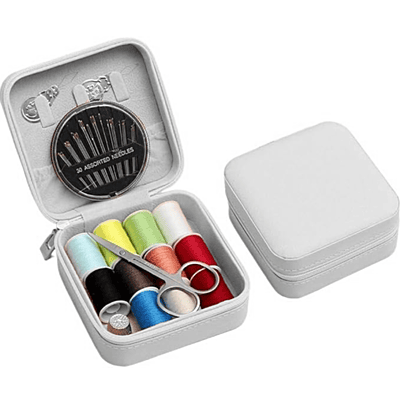 46PC PU Leather Sewing Kit Blue