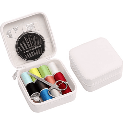 46PC PU Leather Sewing Kit white