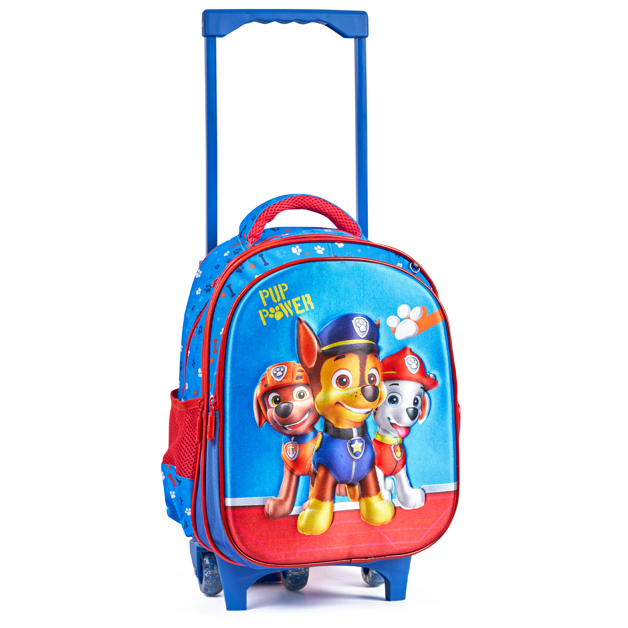 PAW Patrol Boy 6-Piece Trolley School Set – 18" Rolling Backpack with Lunch Bag, Pencil Case, and Matching Accessories | Featuring Chase, Marshall & Rubble
