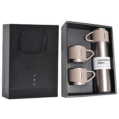 Stainless Steel Thermo 500ml/16.9oz  Cup for Coffee Hot drink and Cold drink water flask.(beige,Set)